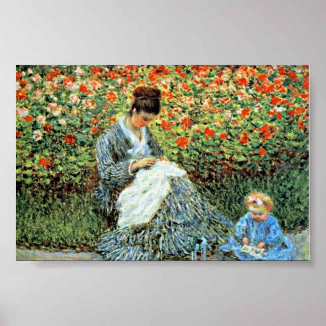 Camille Monet & Child Monet Mother's Day Poster (Front)