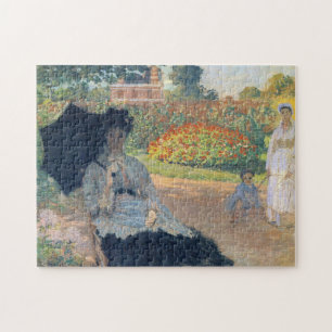 Camille Monet in Garden Monet Fine Art Jigsaw Puzzle