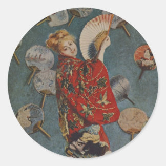 Camille Monet in Japanese Costume by Claude Monet Classic Round Sticker