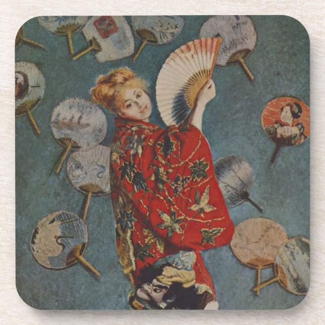 Camille Monet in Japanese Costume by Claude Monet Coaster (Front)