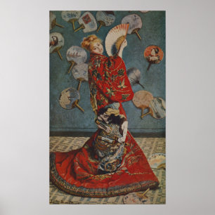 Camille Monet in Japanese Costume by Claude Monet Poster