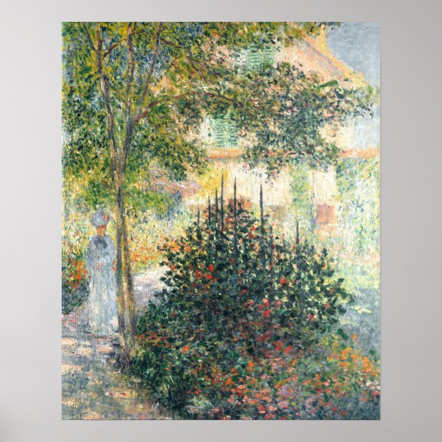 Camille Monet in the Garden at Argenteuil (1876) Poster (Front)