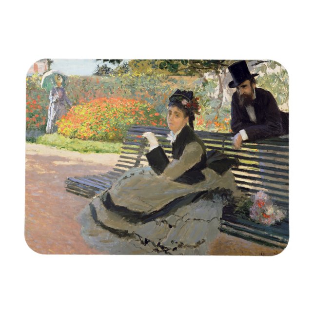 Camille Monet on a Bench  Claude Monet   Magnet (Horizontal)