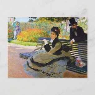 Camille Monet on a Garden Bench Claude Monet Postcard