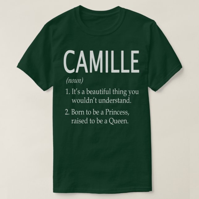 Camille Name Gift T-Shirt (Design Front)