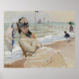 Camille on the Beach in Trouville (1870) Poster