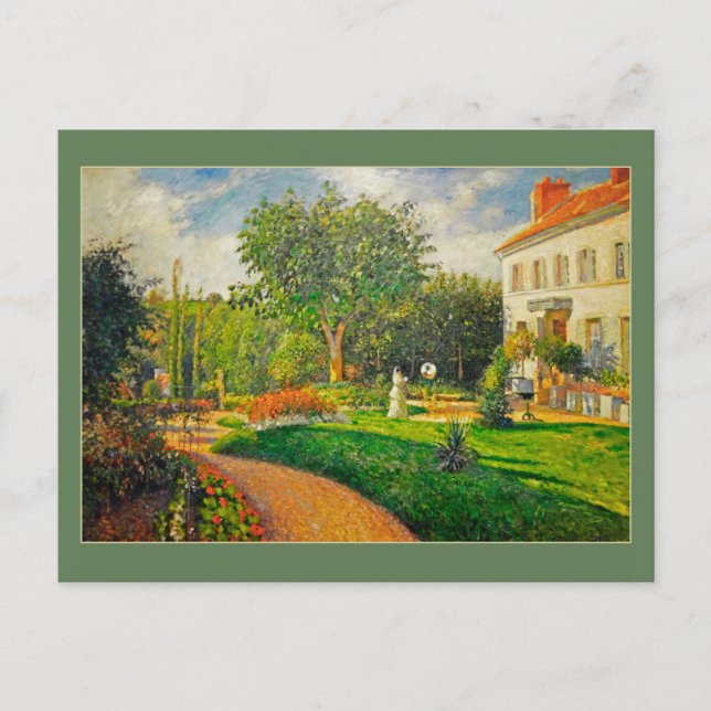 Camille Pissaro Garden of Les Maturins Fine Art Postcard (Front)