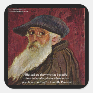 Camille Pissarrio Beauty Quote Gifts & Cards Square Sticker