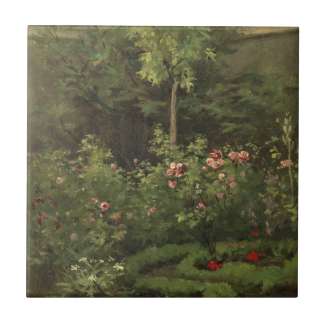 Camille Pissarro | A Rose Garden Tile (Front)