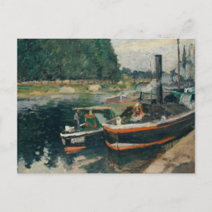 Camille Pissarro - Barges at Pontoise Postcard