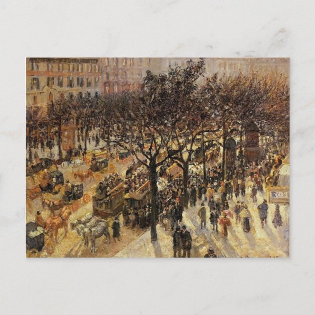 Camille Pissarro- Boulevard des Italiens Afternoon Postcard (Front)
