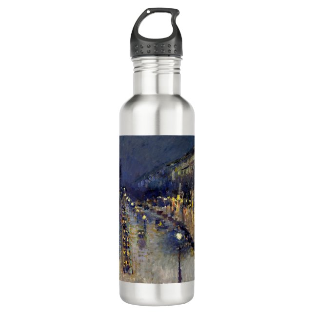 Camille Pissarro - Boulevard Montmartre at Night 710 Ml Water Bottle (Front)