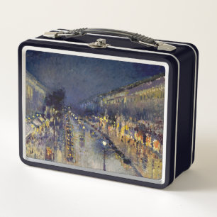 Camille Pissarro - Boulevard Montmartre at Night Metal Lunch Box