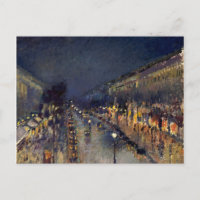 Camille Pissarro Boulevard Montmartre at Night