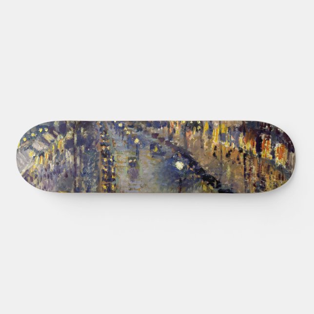 Camille Pissarro - Boulevard Montmartre at Night Skateboard (Horz)