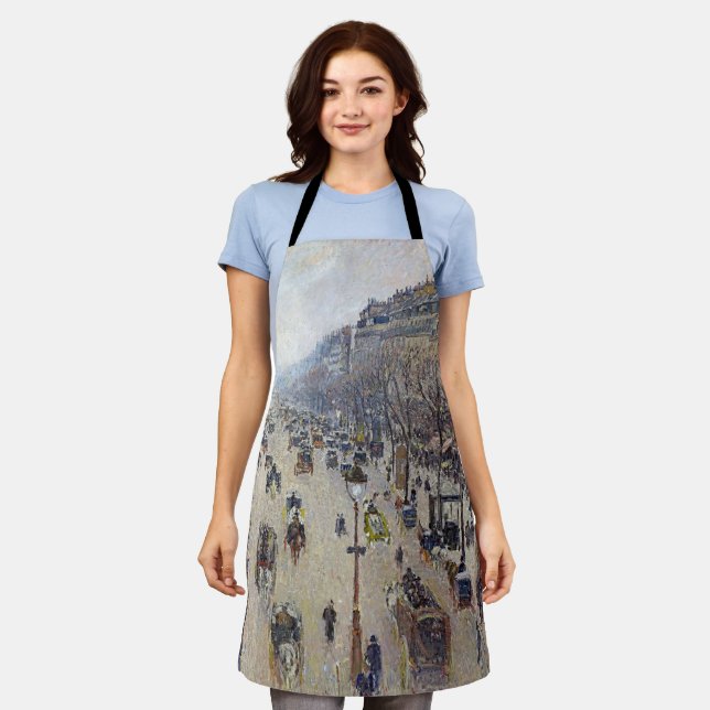 Camille Pissarro - Boulevard Montmartre, morning Apron (Worn)