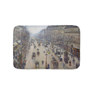 Camille Pissarro - Boulevard Montmartre, morning Bath Mat