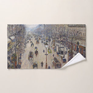 Camille Pissarro - Boulevard Montmartre, morning Bath Towel Set