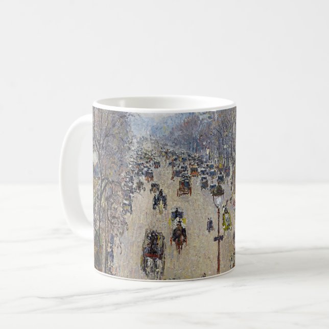 Camille Pissarro - Boulevard Montmartre, morning Coffee Mug (Front Left)