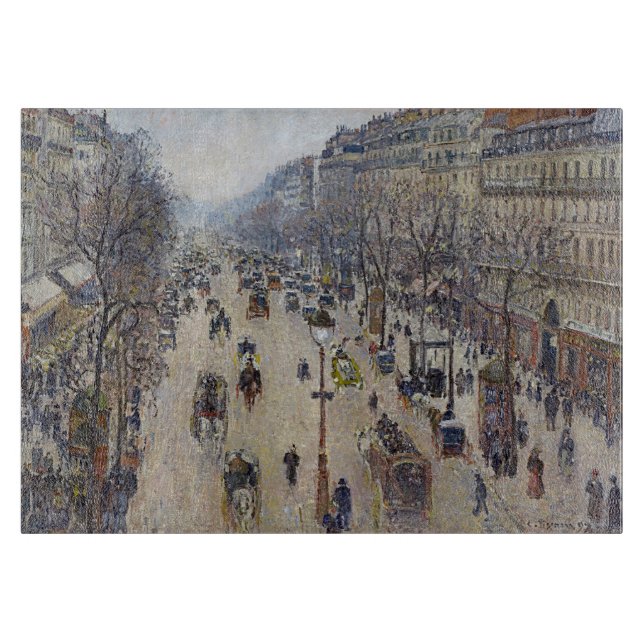 Camille Pissarro - Boulevard Montmartre, morning Cutting Board (Front)