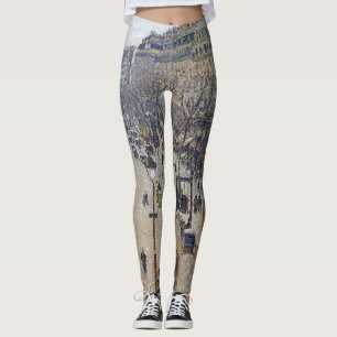 Camille Pissarro - Boulevard Montmartre, morning Leggings