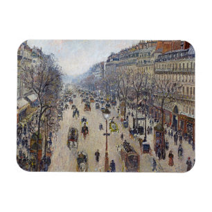 Camille Pissarro - Boulevard Montmartre, morning Magnet