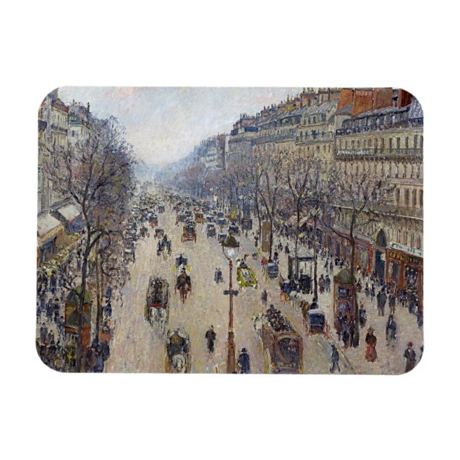Camille Pissarro - Boulevard Montmartre, morning Magnet (Horizontal)