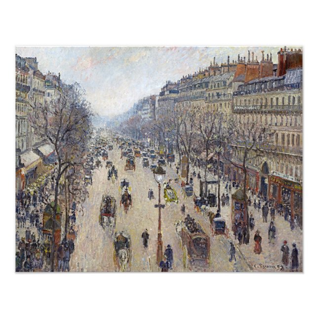 Camille Pissarro - Boulevard Montmartre, morning Photo Print (Front)