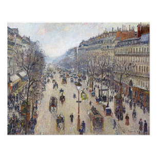 Camille Pissarro - Boulevard Montmartre, morning Photo Print