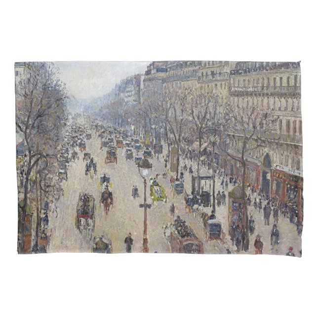 Camille Pissarro - Boulevard Montmartre, morning Pillowcase (Front)