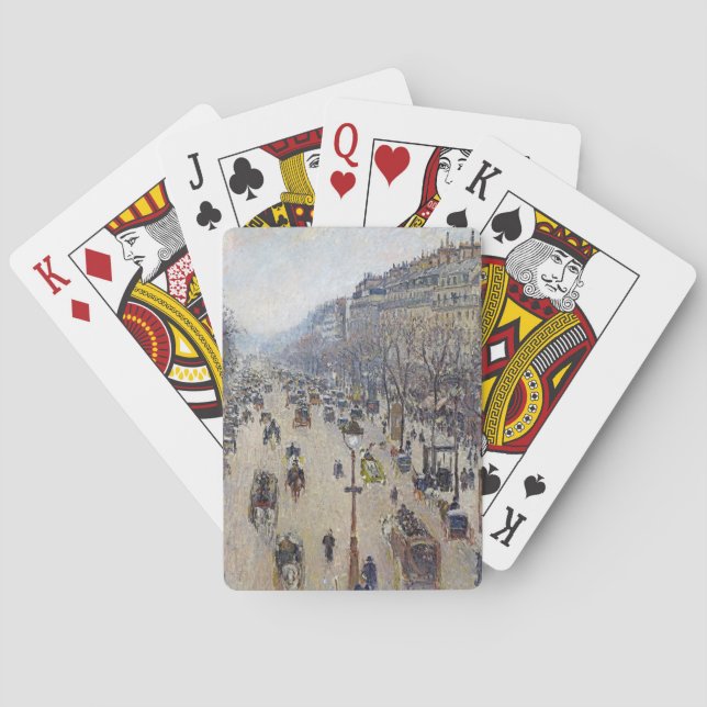 Camille Pissarro - Boulevard Montmartre, morning Playing Cards (Back)