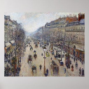 Camille Pissarro - Boulevard Montmartre, morning Poster