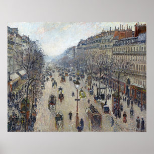 Camille Pissarro Boulevard Montmartre, Morning Poster