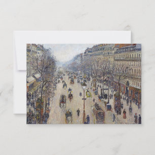 Camille Pissarro - Boulevard Montmartre, morning Thank You Card