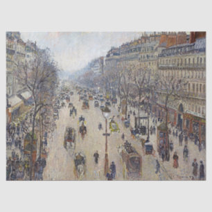 Camille Pissarro - Boulevard Montmartre, morning Tissue Paper