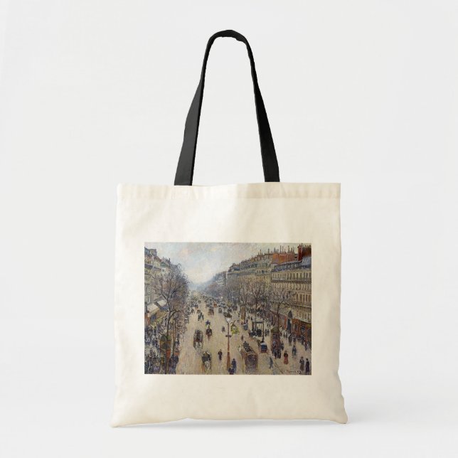 Camille Pissarro - Boulevard Montmartre, morning Tote Bag (Front)