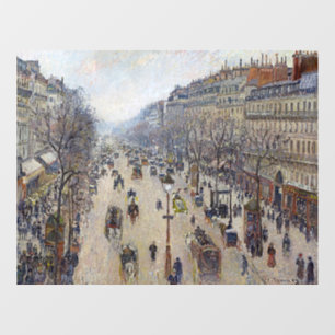 Camille Pissarro - Boulevard Montmartre, morning Window Cling