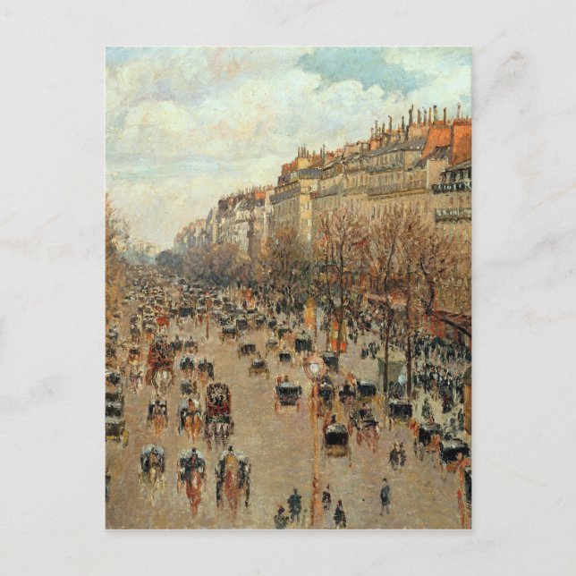 Camille Pissarro Boulevard Montmartre Painting Postcard (Front)