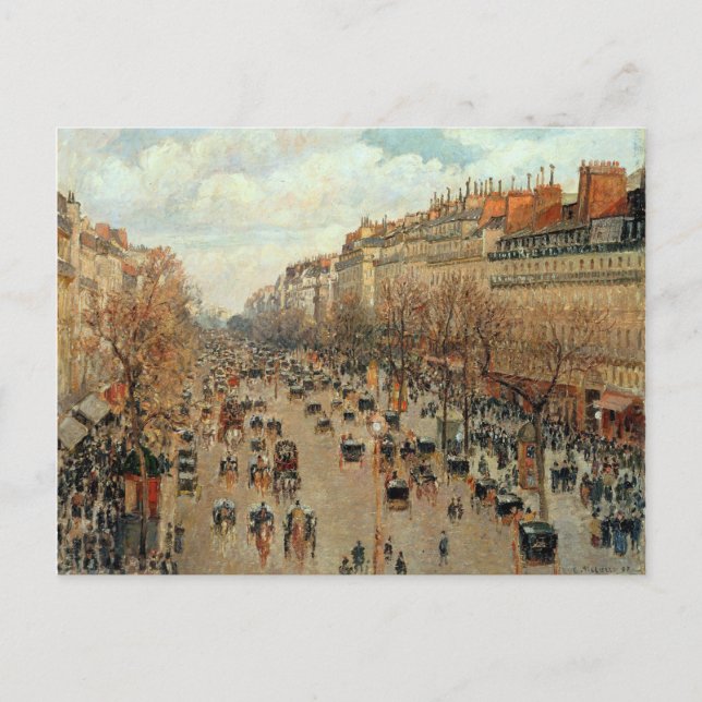 Camille Pissarro Boulevard Montmartre Painting Postcard (Front)
