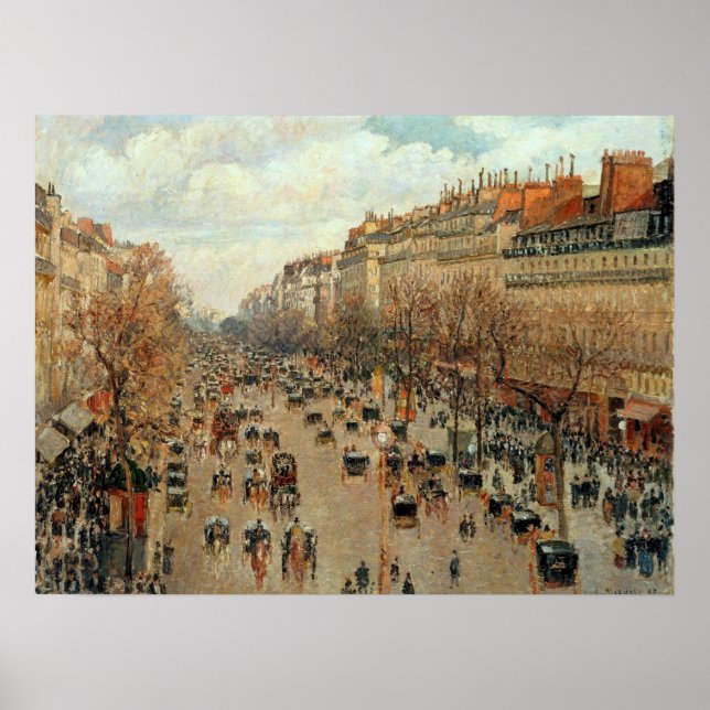 Camille Pissarro Boulevard Montmartre Painting Poster (Front)