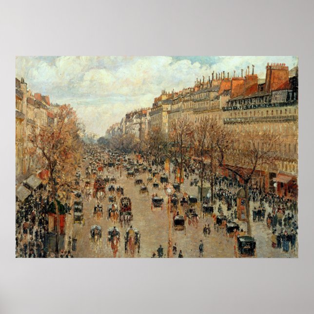 Camille Pissarro Boulevard Montmartre Painting Poster (Front)