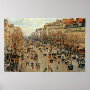 Camille Pissarro Boulevard Montmartre Painting Poster