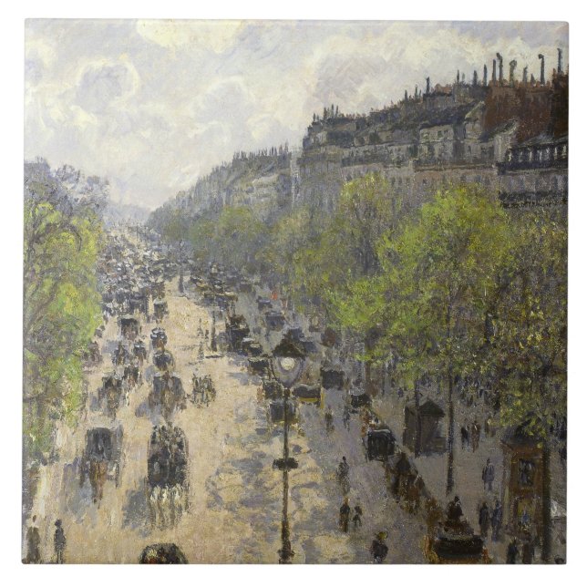 Camille Pissarro - Boulevard Montmartre, Spring Tile (Front)