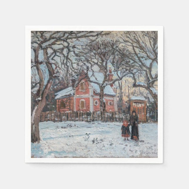 Camille Pissarro - Chataigniers a Louvecienne Napkin (Front)