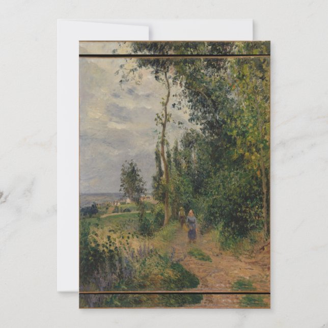 Camille Pissarro - Côte des Grouettes, near Pontoi Invitation (Front)