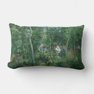 Camille Pissarro Edge of Woods Near L'Hermitage Lumbar Cushion