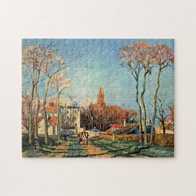 Camille Pissarro Entrance to Village of Voisins Jigsaw Puzzle (Horizontal)