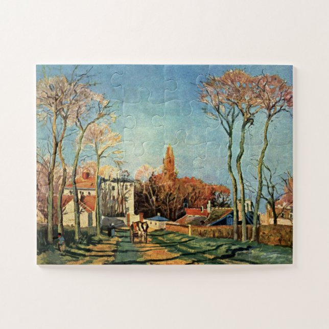 Camille Pissarro Entrance to Village of Voisins Jigsaw Puzzle (Horizontal)