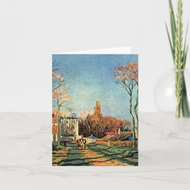 Camille Pissarro Entrance Village of Voisins Card (Front)