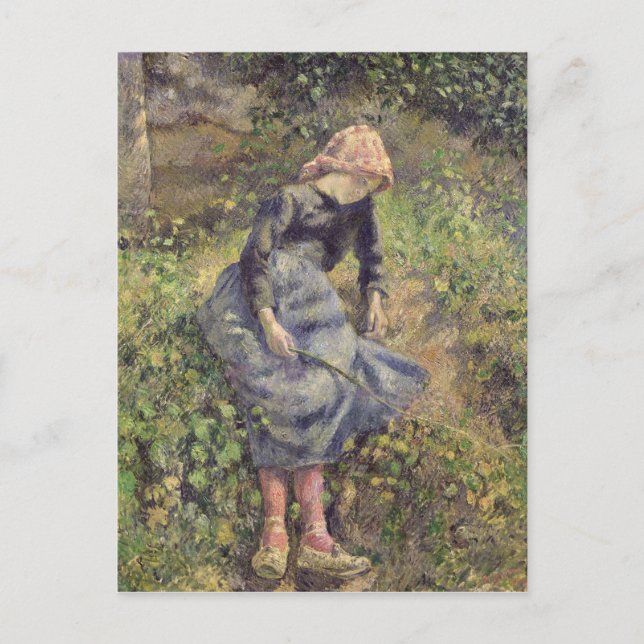Camille Pissarro | Girl with a Stick, 1881 Postcard (Front)
